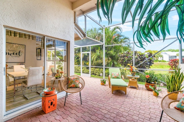 view of sunroom