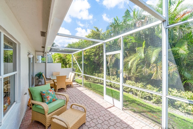 view of sunroom