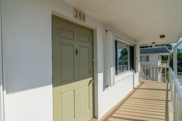 view of doorway to property