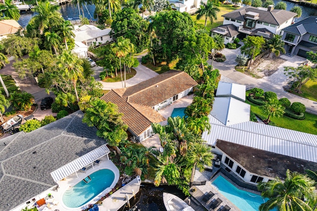 aerial view featuring a residential view