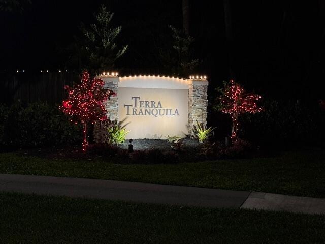 view of community sign