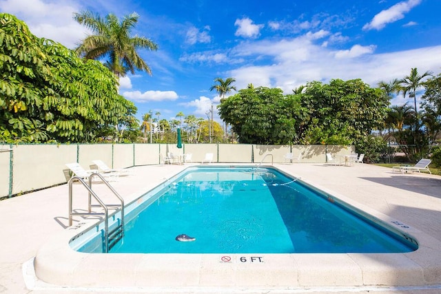 view of pool with a patio