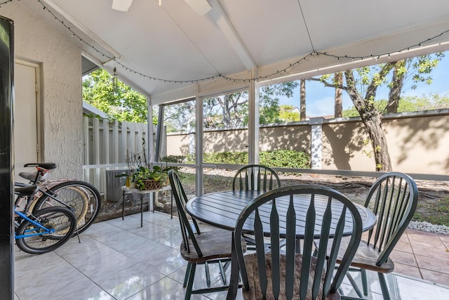 view of sunroom