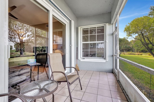 view of sunroom