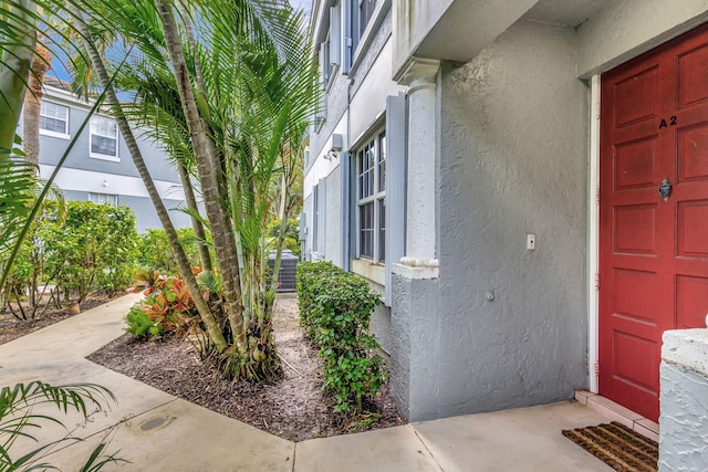 property entrance featuring central air condition unit