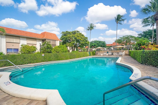 view of pool with a patio