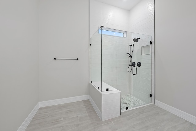 bathroom with walk in shower