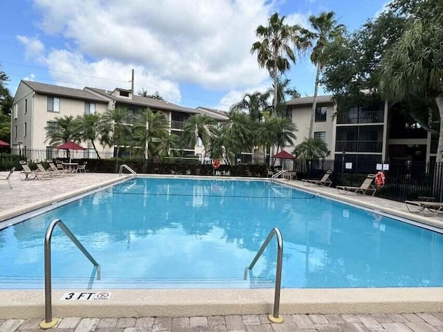 view of pool with a patio