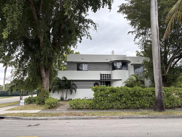 view of art deco inspired home