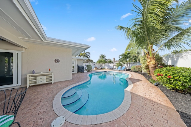 view of pool with a patio