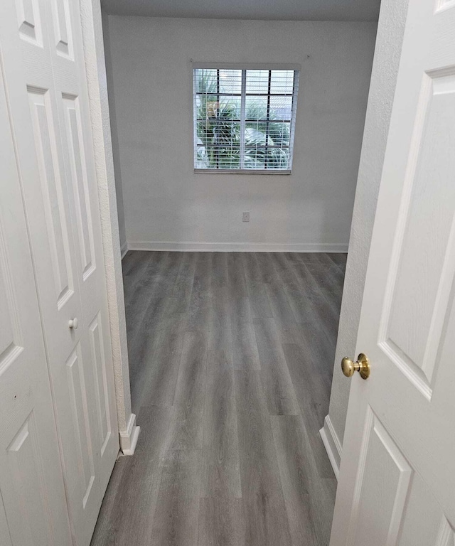 interior space featuring dark wood-type flooring