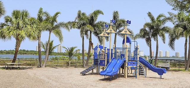 community playground featuring fence