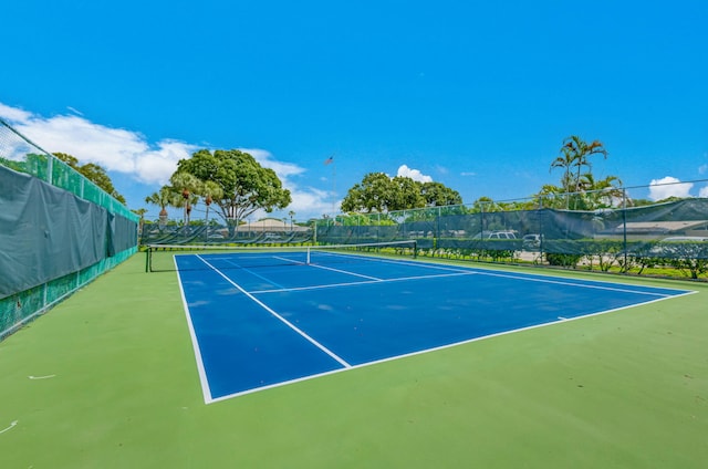 view of tennis court