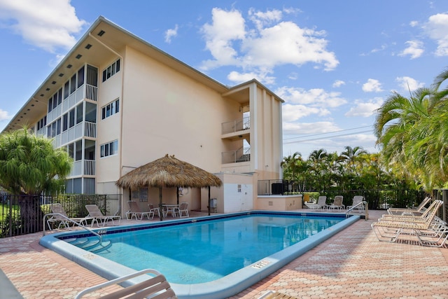 view of pool with a patio area