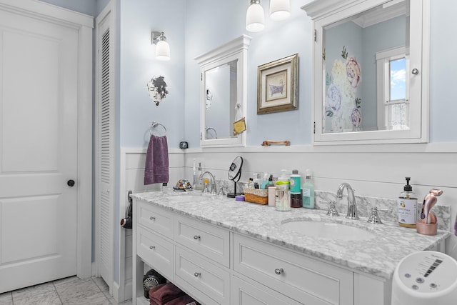 bathroom with vanity