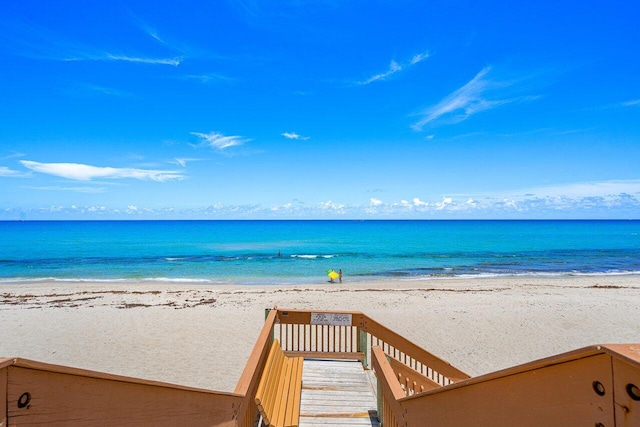 water view with a view of the beach