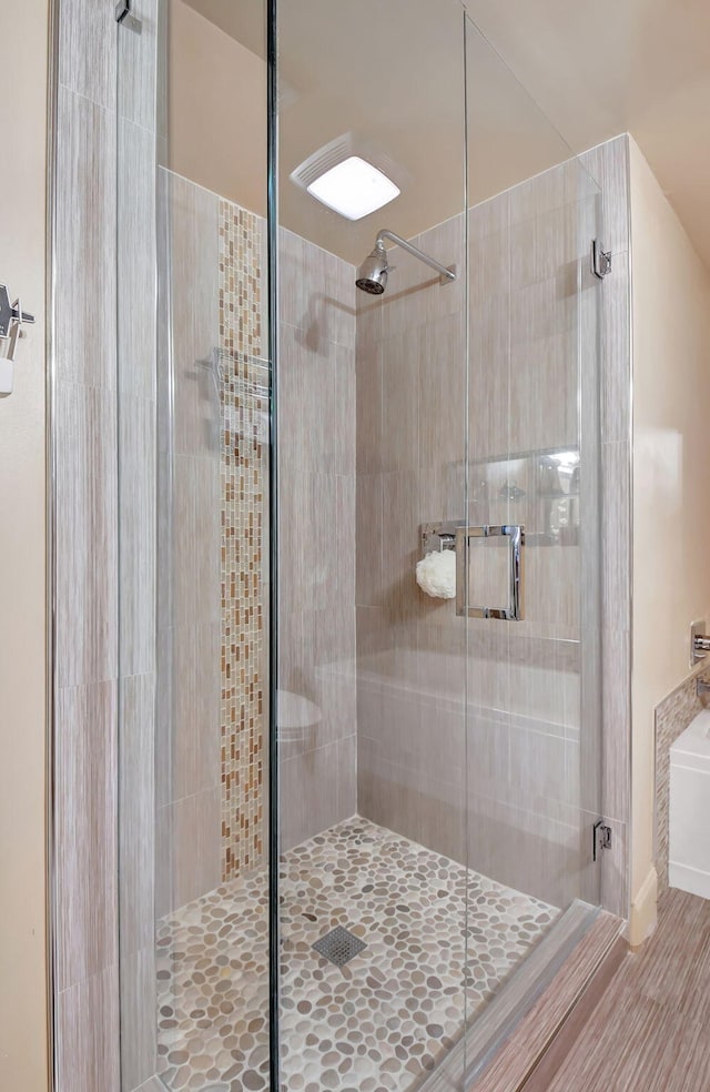 bathroom with walk in shower