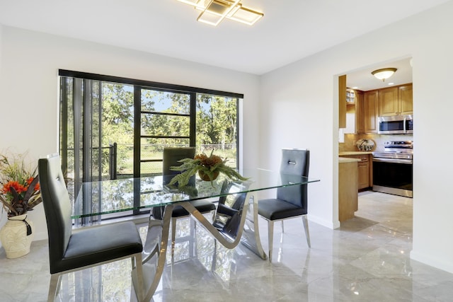 view of dining room