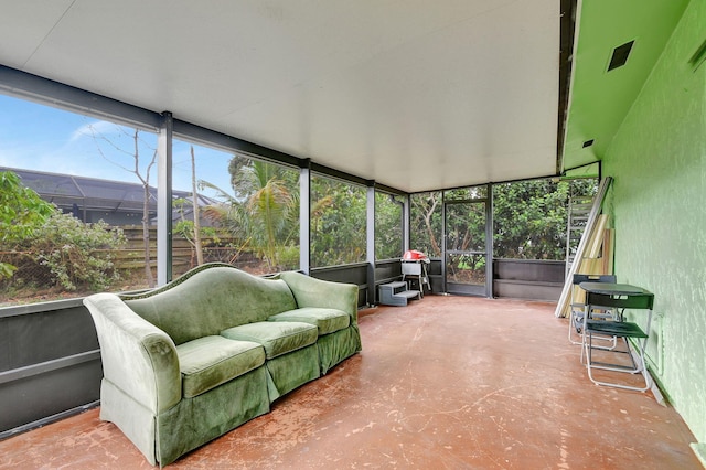 view of sunroom