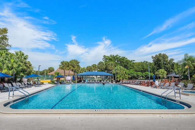 view of pool with a patio