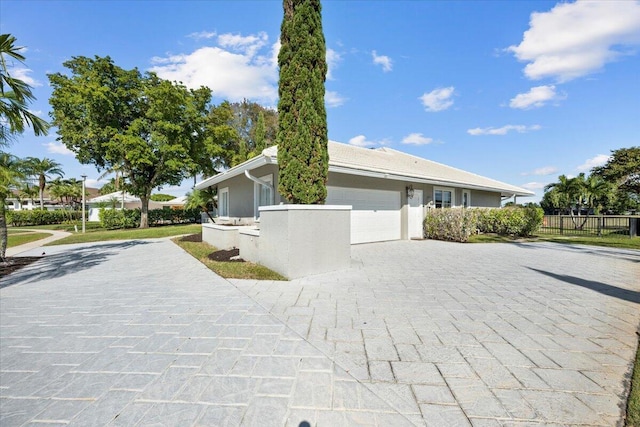 view of home's exterior featuring a garage