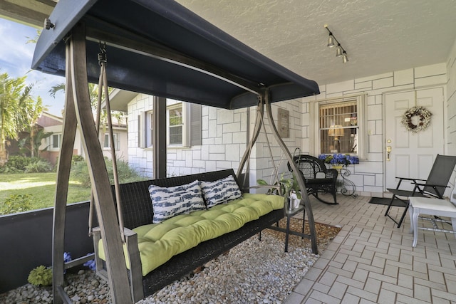 view of patio featuring outdoor lounge area