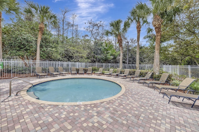 view of pool with a patio