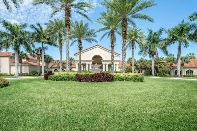 view of community with a yard