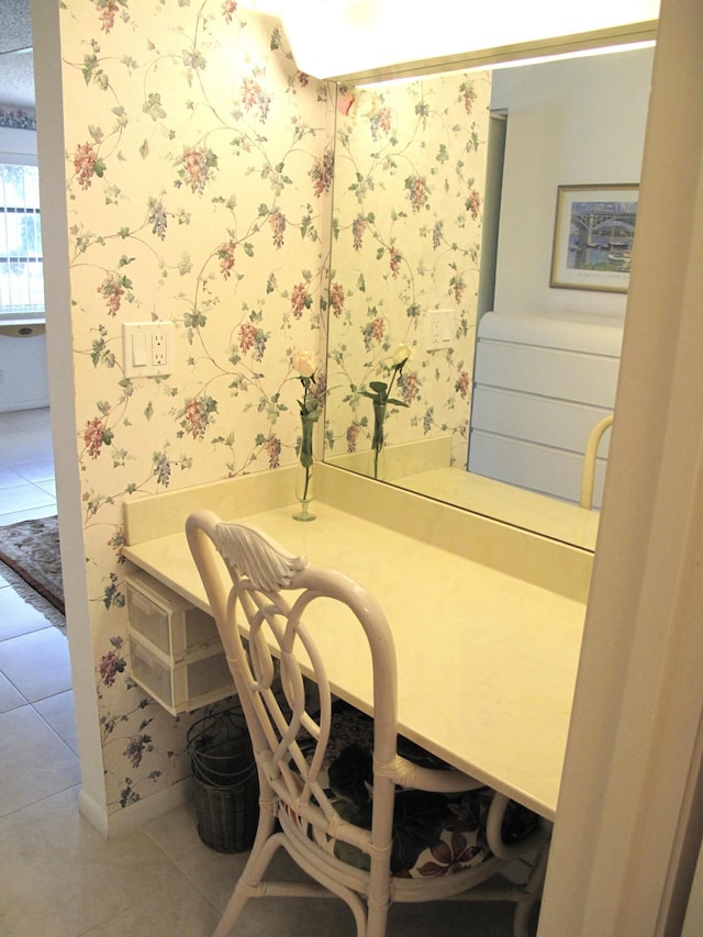 bathroom featuring tile patterned flooring