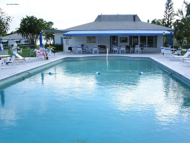 view of pool with a patio area