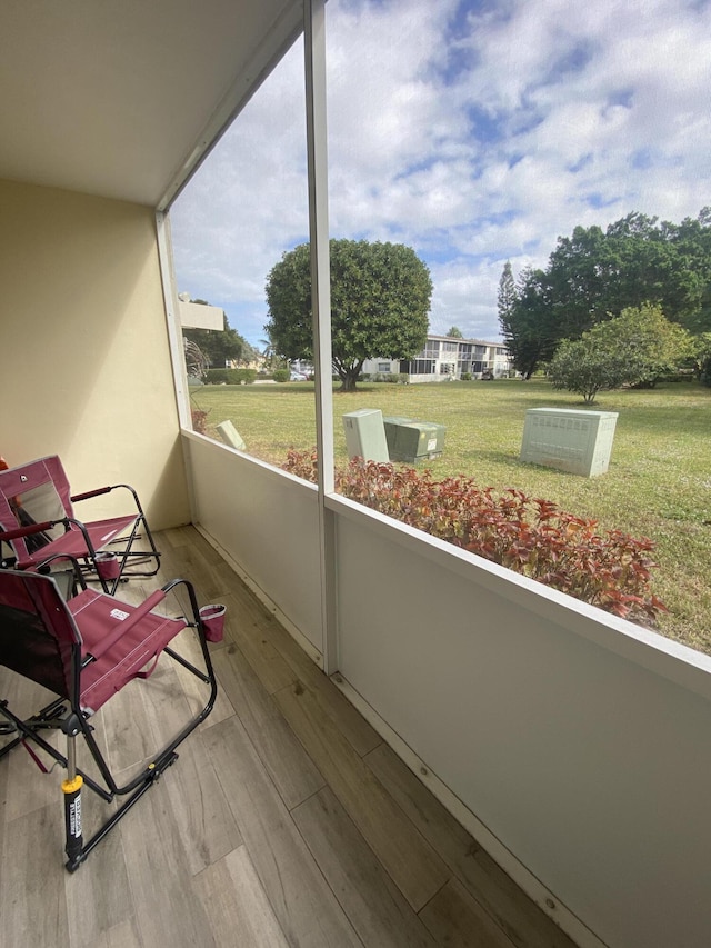 view of sunroom