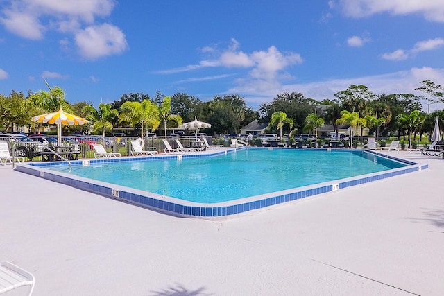 view of pool with a patio