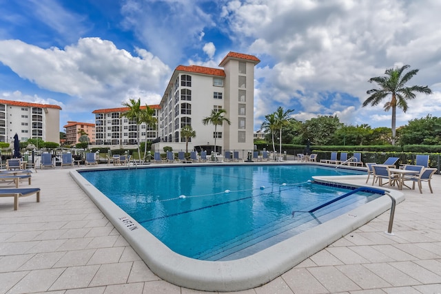 view of pool with a patio