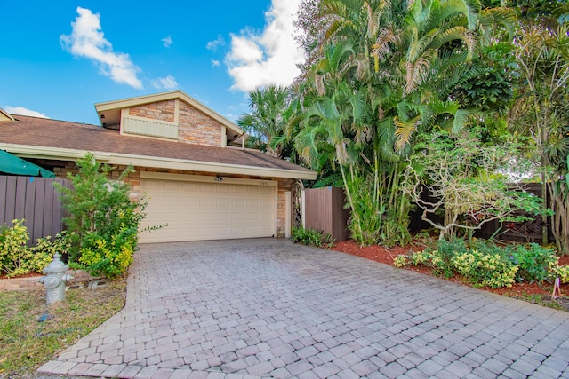 view of front of home featuring a garage