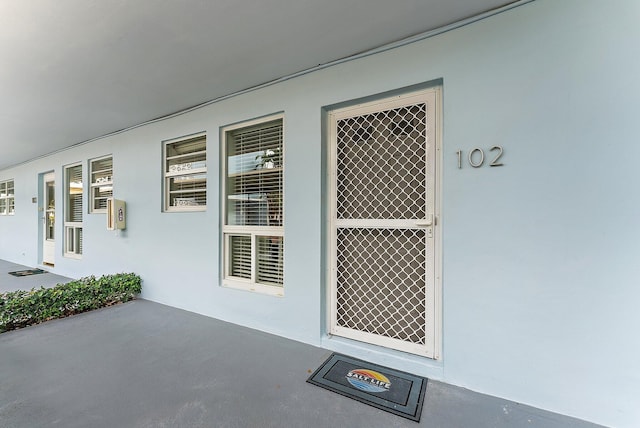 view of doorway to property