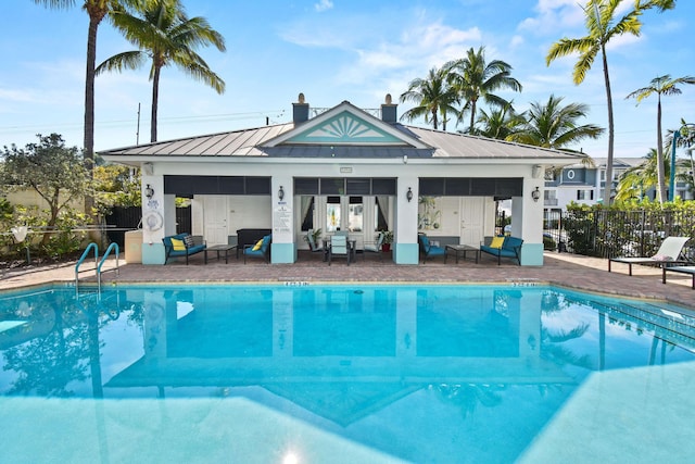 view of pool with a patio area