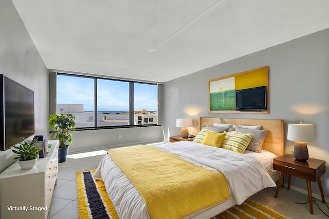 view of tiled bedroom