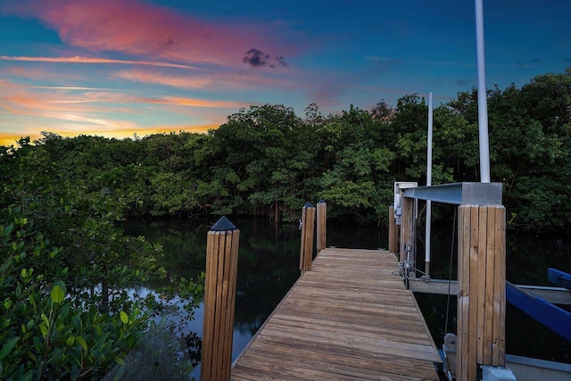 view of dock