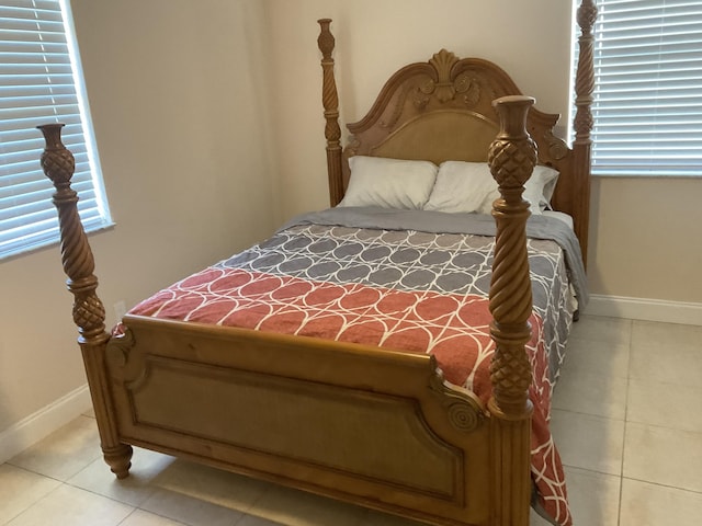 view of tiled bedroom