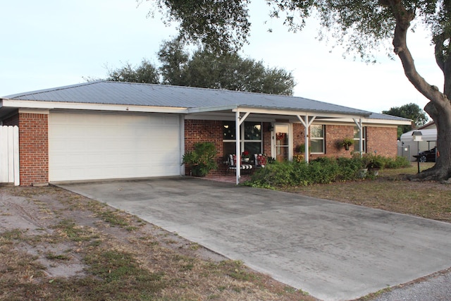 ranch-style house with a garage