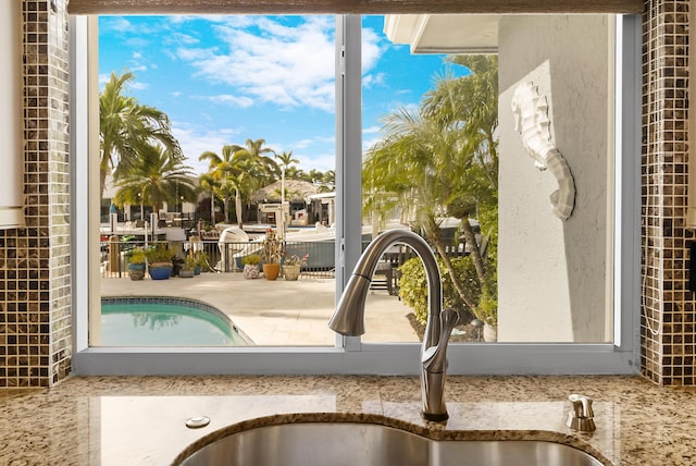 interior details featuring sink