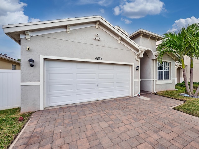 view of front of house featuring a garage