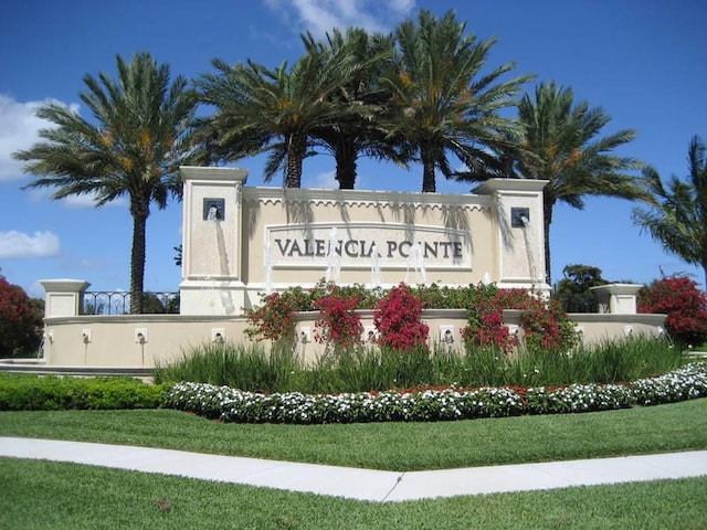 view of community sign