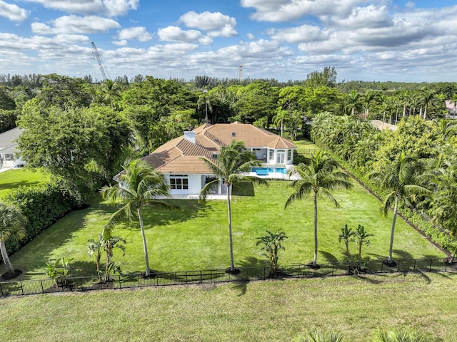 birds eye view of property