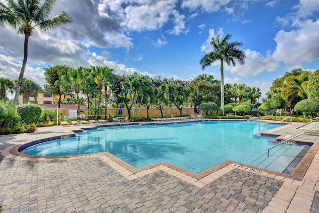 view of pool with a patio