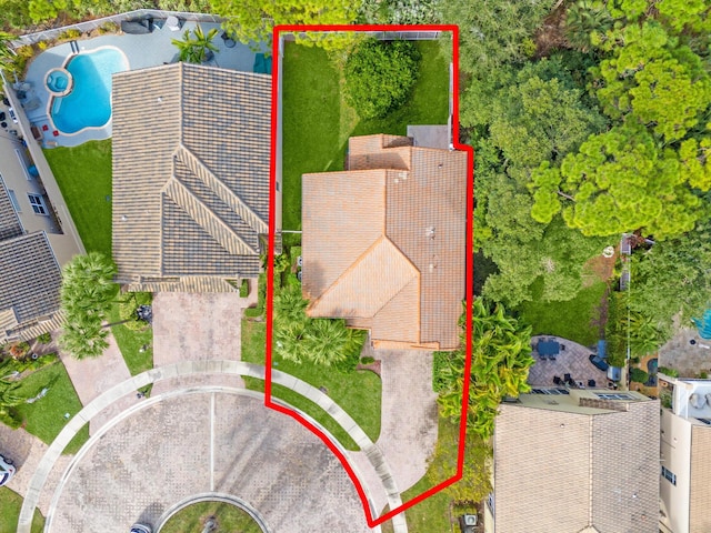 birds eye view of property