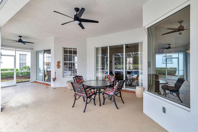 view of sunroom