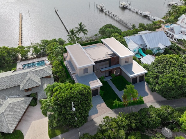 1422 SE Atlantic Dr, Lantana, FL 33462 - bird's eye view featuring a water view