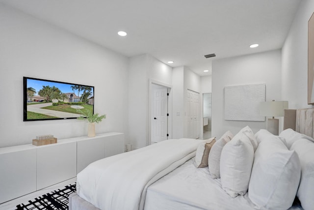 bedroom featuring a closet