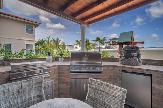 view of patio / terrace with area for grilling